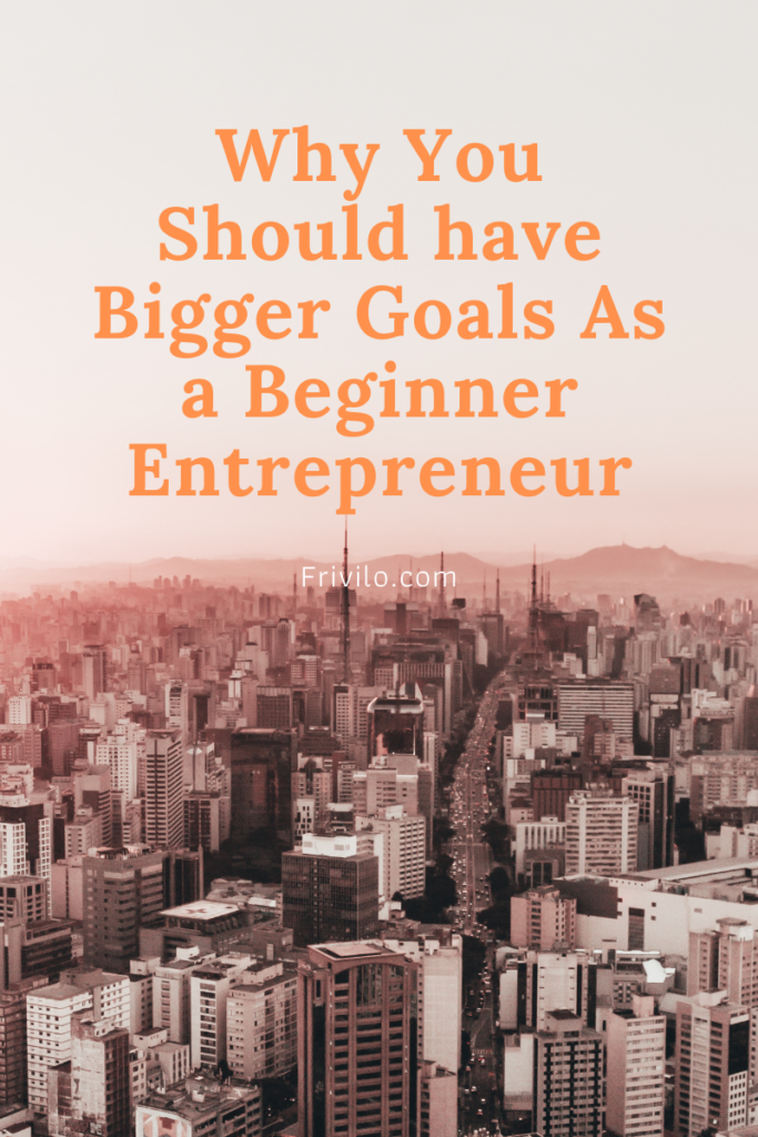 Why You Should have Bigger Goals As a Beginner Entrepreneur - Frivilo